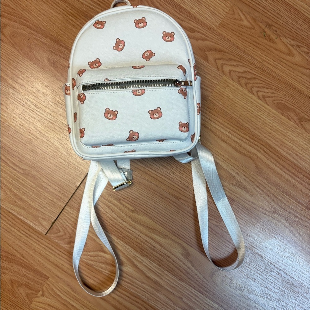 Cute Bear Print Mini Backpack
